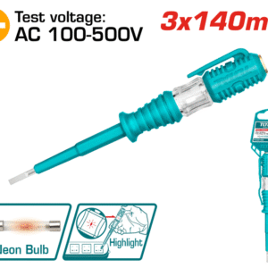 توتال تولز مفك تيست عادى 140x3 ملى/ 100-500 فولت - THT291408