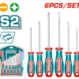توتال تولز طقم مفكات 6 قطع ضغط عالى - TKSDS0626