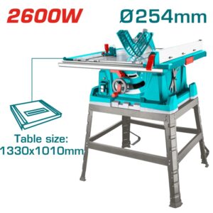 توتال تولز منشار ترابيزة 2600 وات 10 بوصة 254 مم TS526043