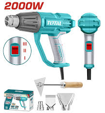 TB20078 -توتال تولز مسدس تسخين 2000 وات سرعات + 4 قطع اكسسوارات