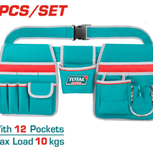 THT16P20325 - توتال تولز شنطه عده حزام قماش 3 قطع 12 جيب
